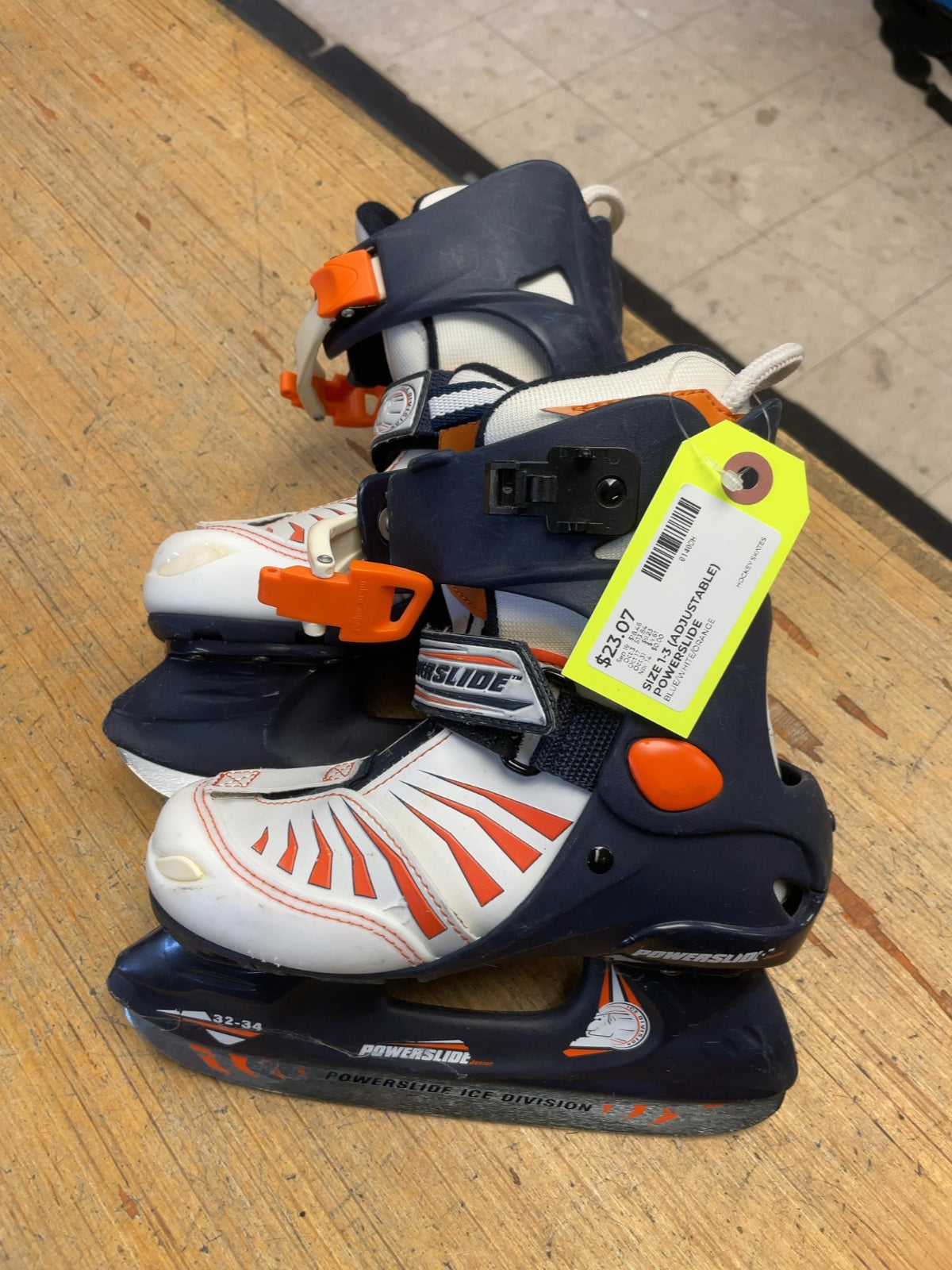 Powerslide Ice Division Size 1-3 (Adjustable) Hockey Skates