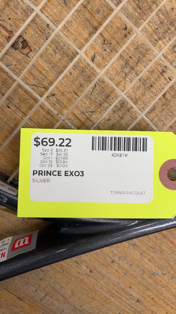 Prince EXO3 Silver Tennis Racquet