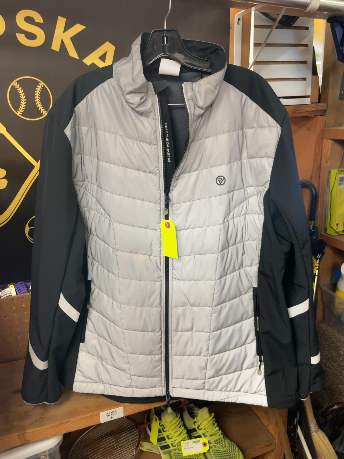 Proviz Reflective Insulated Cycling Jacket US12 Silver