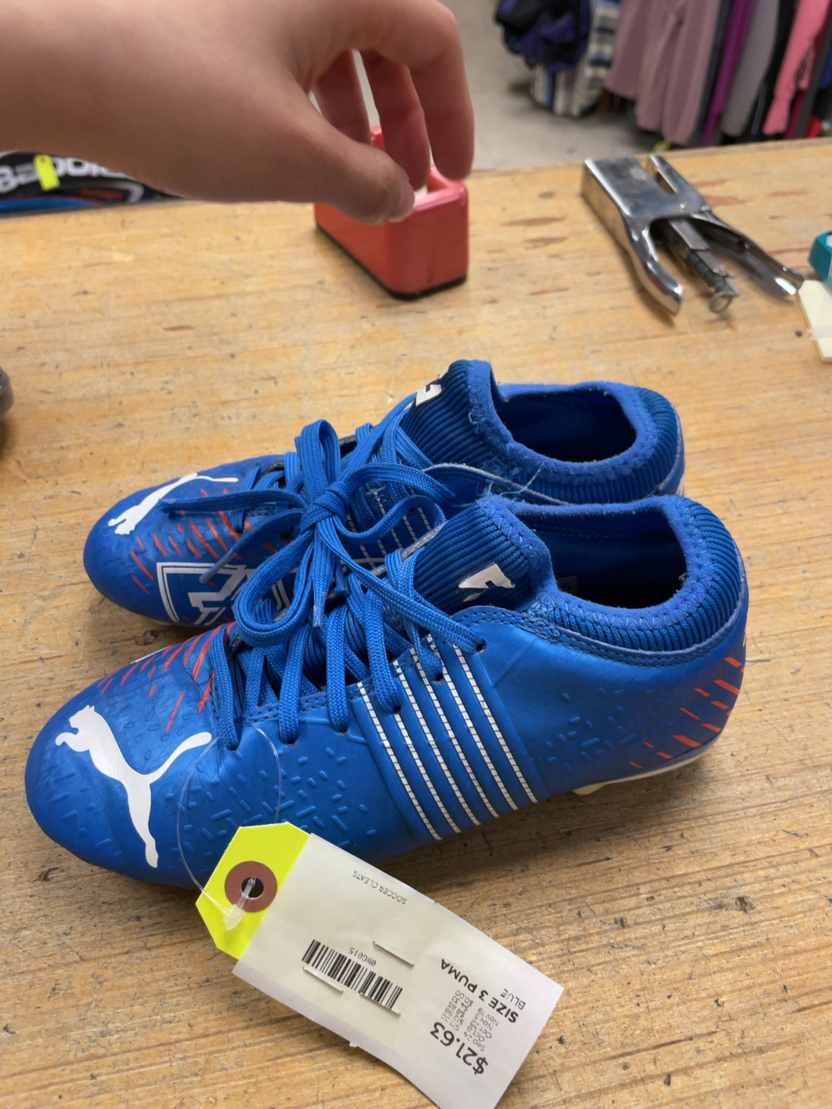 Puma Future Size 3 Blue Soccer Cleats