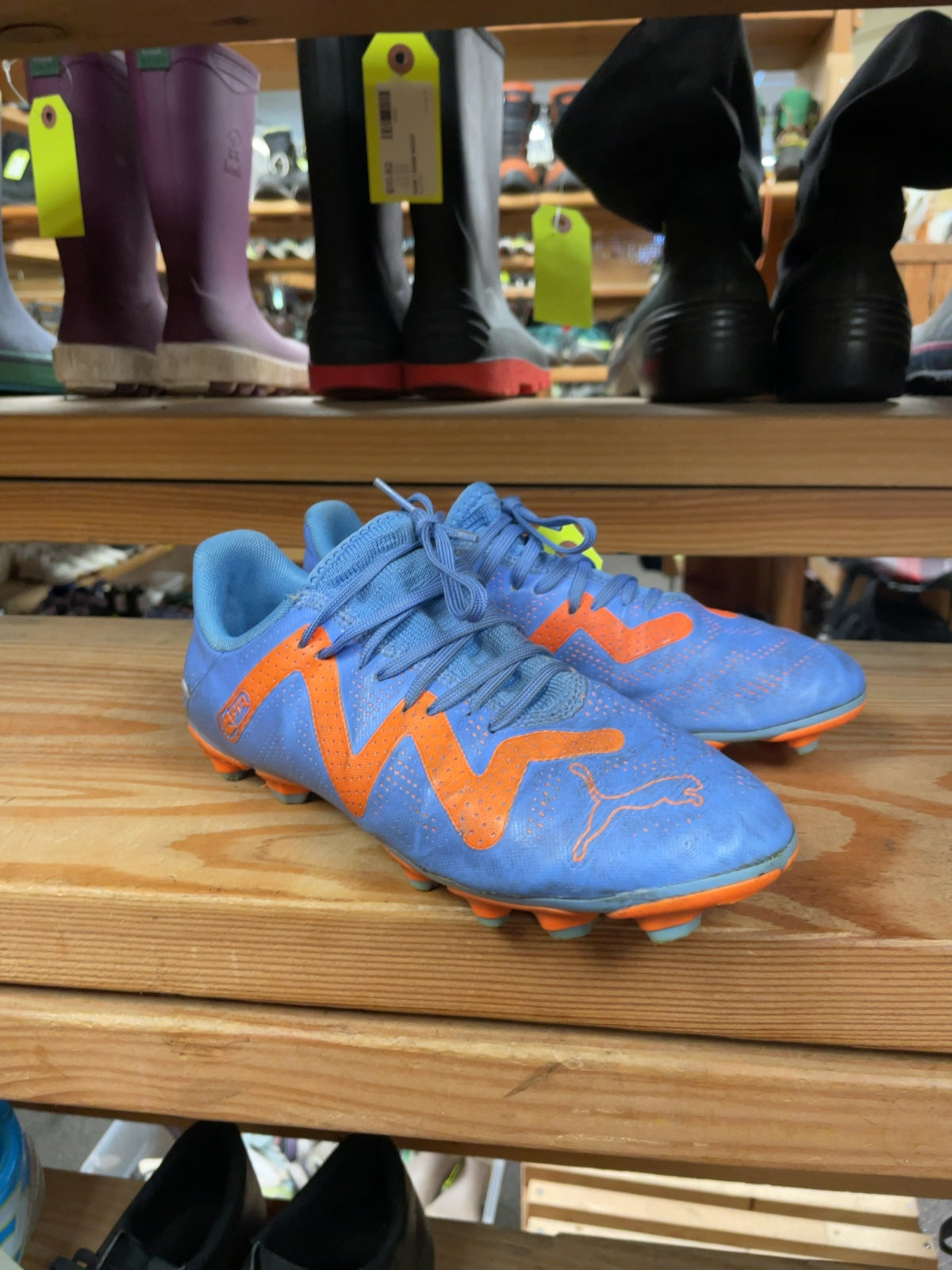 Puma Future Size 3 Soccer Cleats Blue/Orange