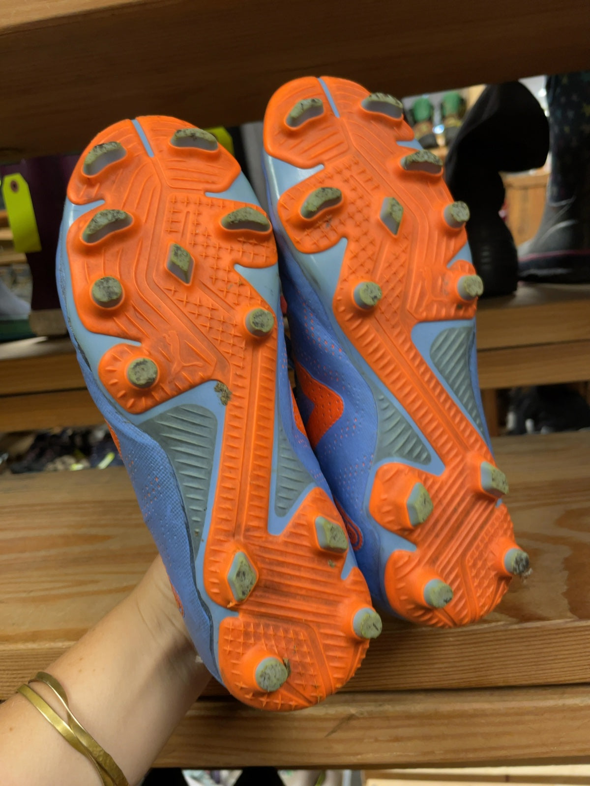 Puma Future Size 3 Soccer Cleats Blue/Orange
