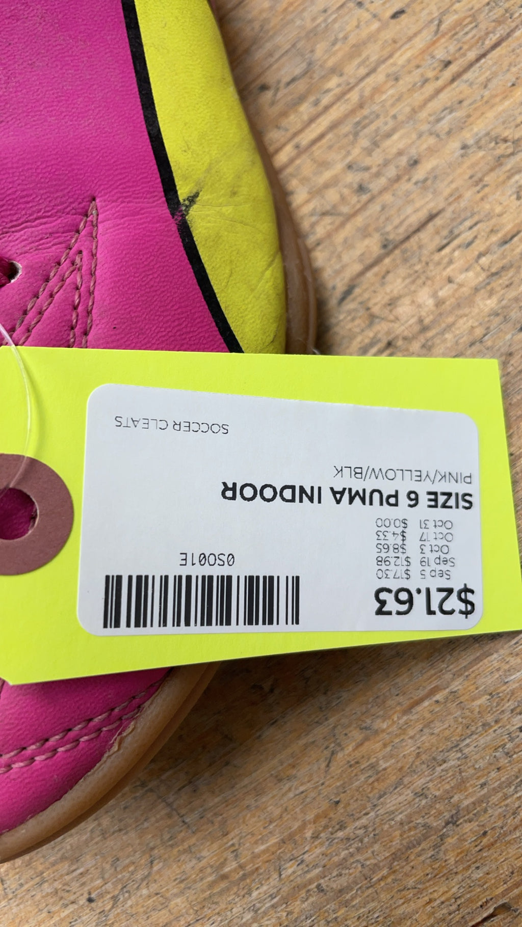 Puma Indoor Soccer Shoes Size 6