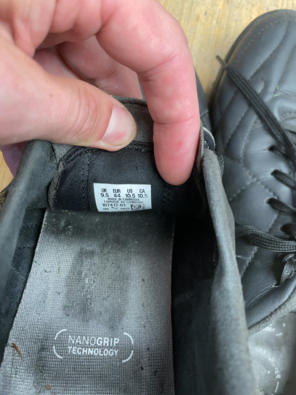 Puma King Top TF Size 10.5 US Black Turf Soccer Cleats