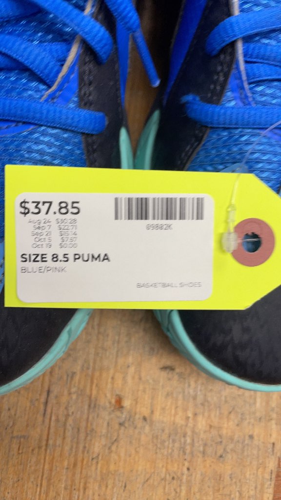 Puma MB.01 Basketball Shoes Size 8.5 Blue/Pink