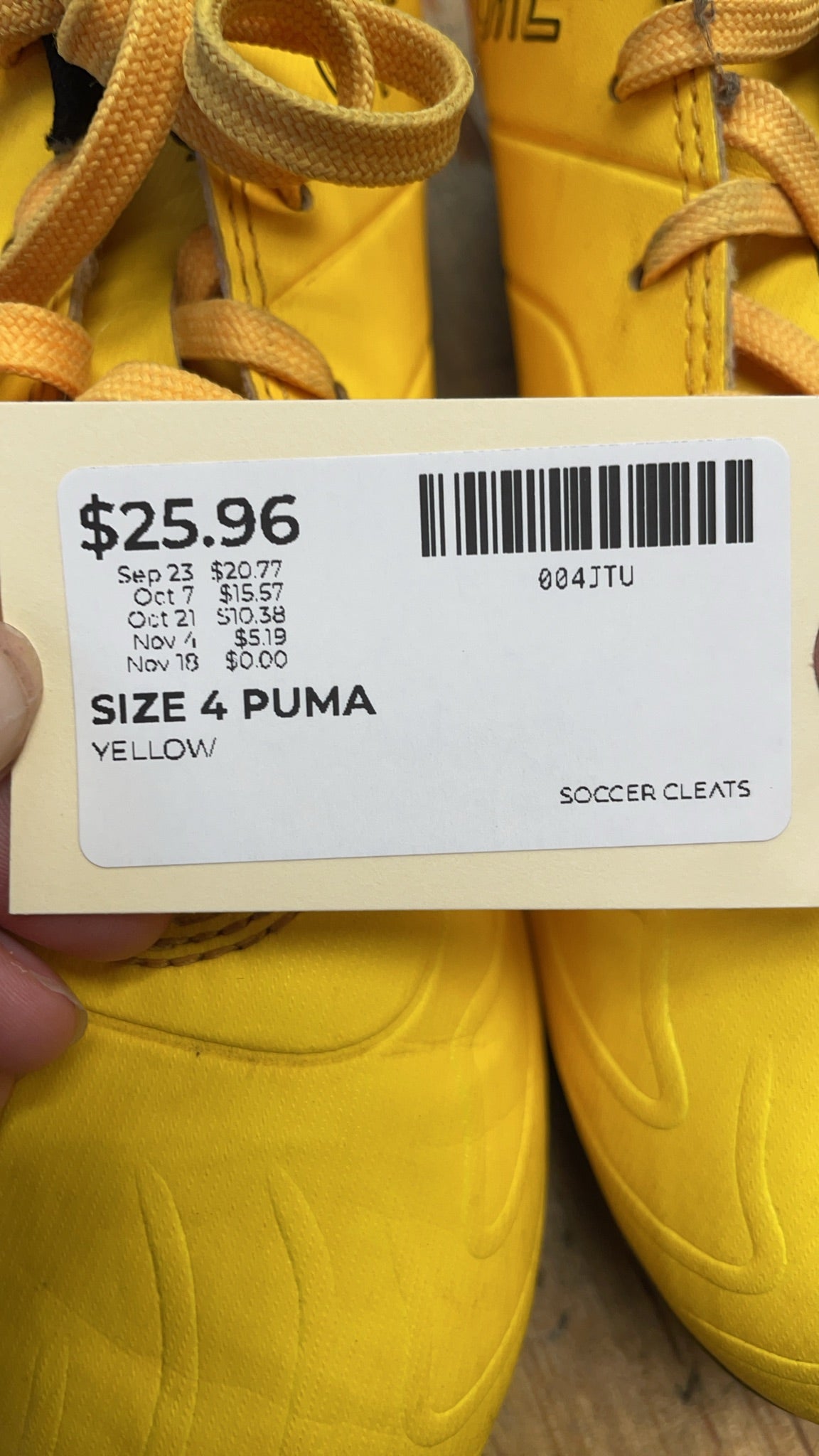 Puma One Size 4 Soccer Cleats