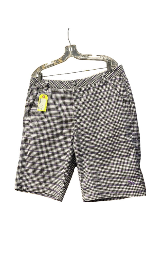 Puma Purple Plaid Golf Shorts