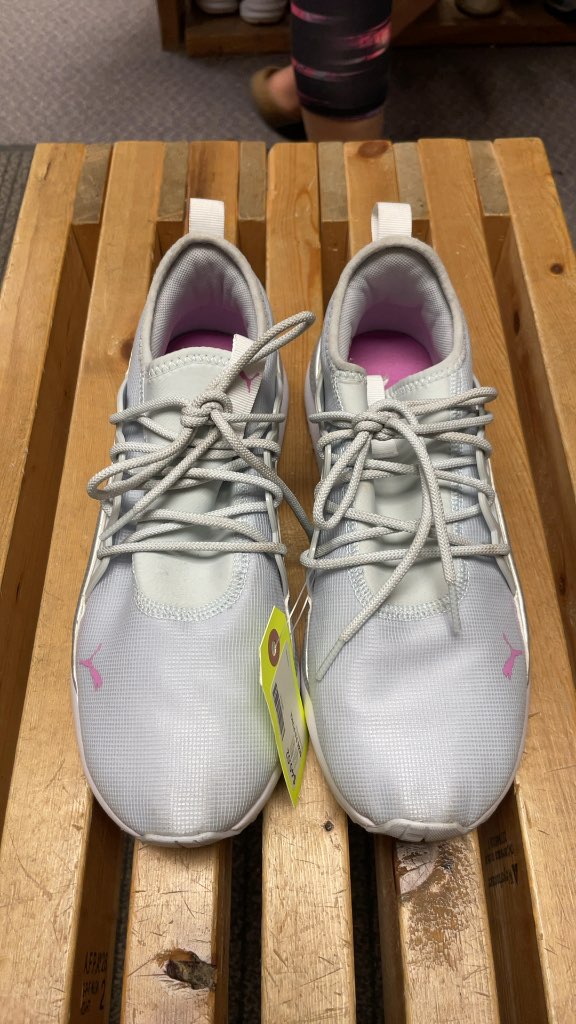 Puma Silver & Pink Runners - Size 9.5