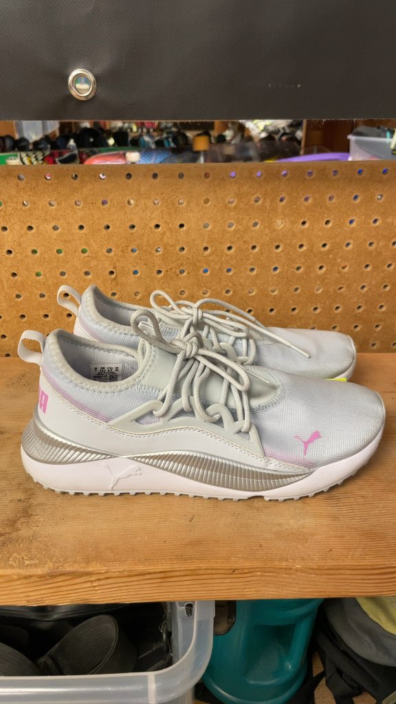 Puma Silver & Pink Runners - Size 9.5