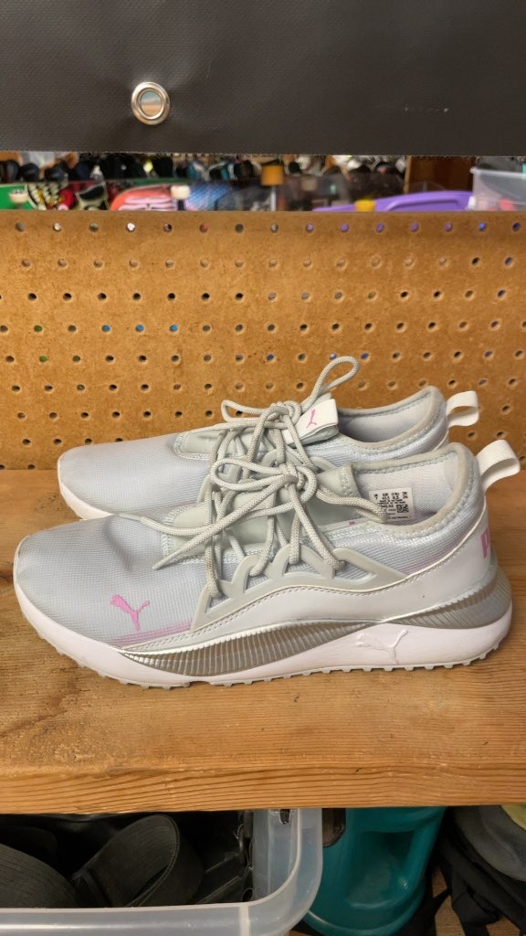 Puma Silver & Pink Runners - Size 9.5