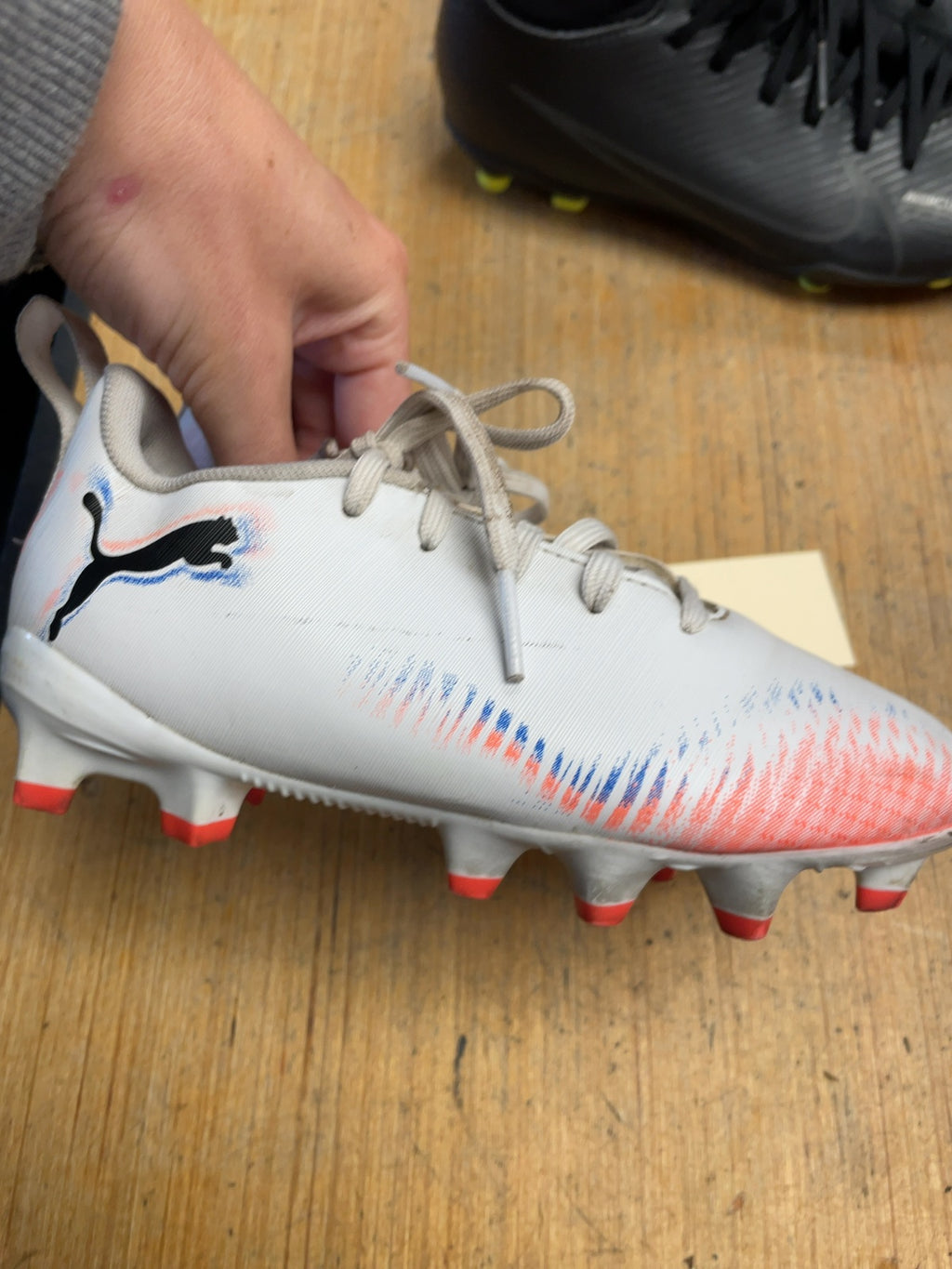 Puma Soccer Cleats Size 11C White/Blue