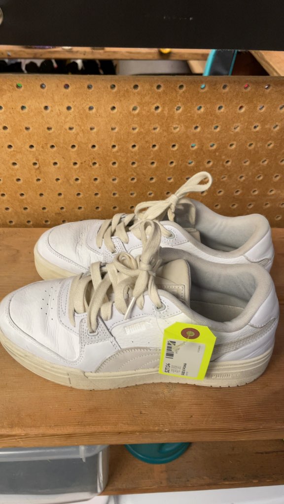 Puma White Sneakers - Size 8