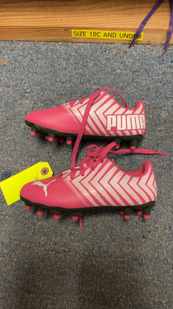 Puma Youth Soccer Cleats - Pink/White - Size 11C