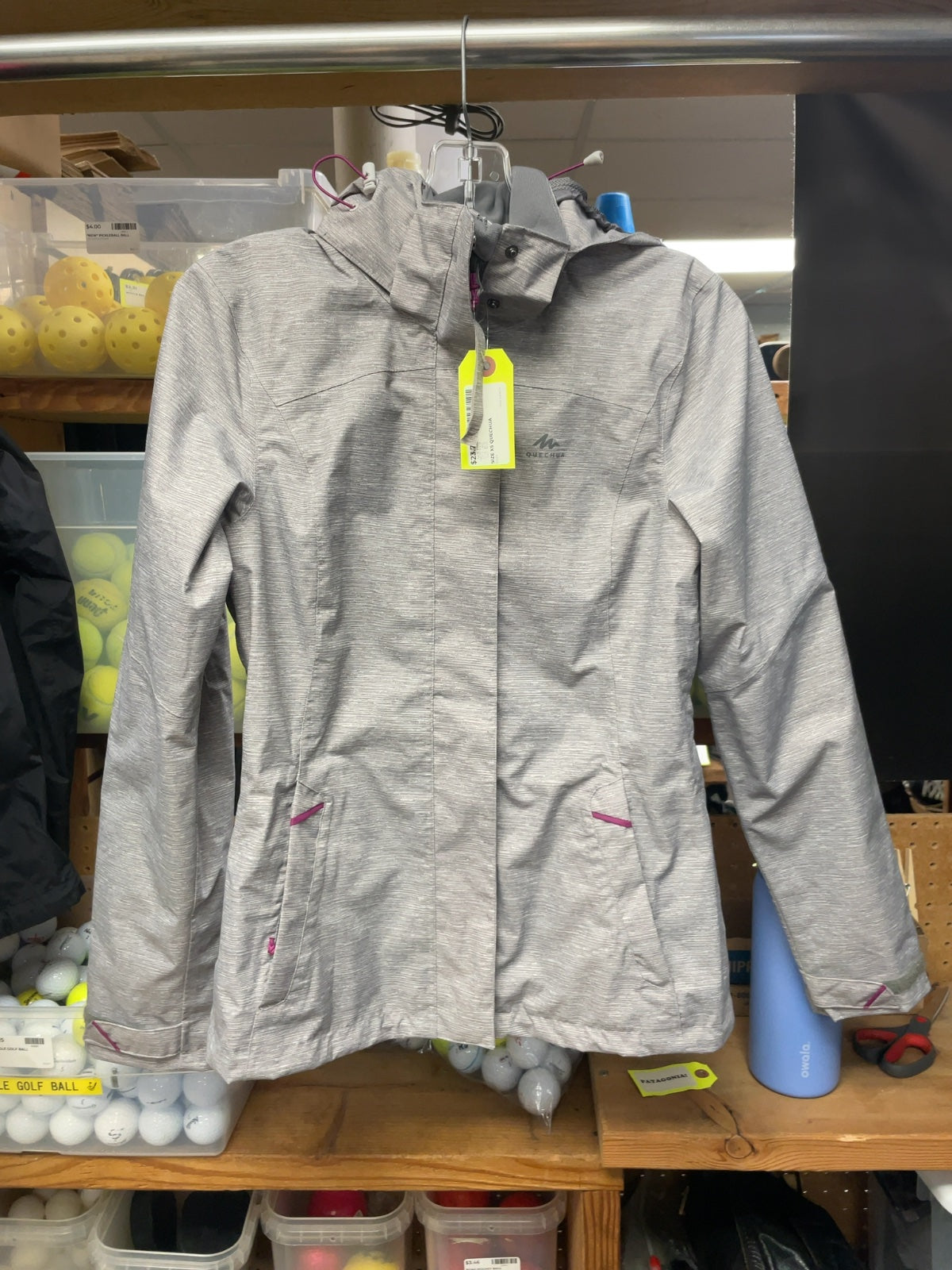 Quechua Grey Rain Jacket - Size XS
