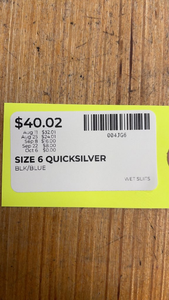 Quiksilver Syncro GBS 4:3 Wetsuit - Size 6