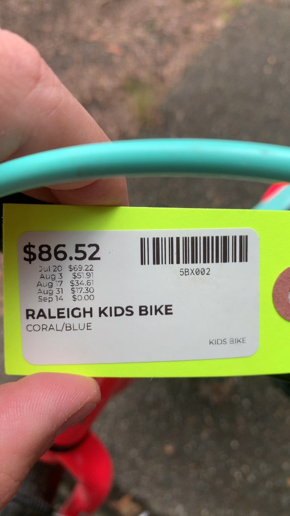 Raleigh 14" Kids Bike - Coral/Blue