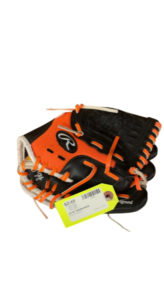 Rawlings 10" Left Hand Baseball Glove - Black/Orange