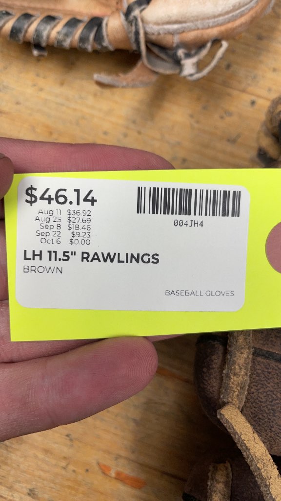 Rawlings LH 11.5" Baseball Glove