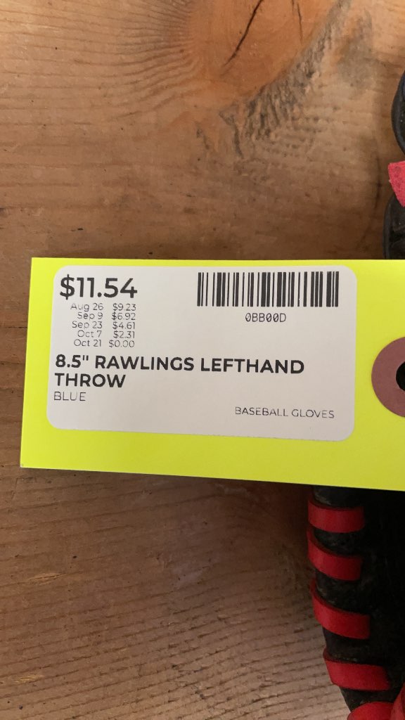 Rawlings PL85BY 8.5" Youth Baseball Glove - Left Hand Throw