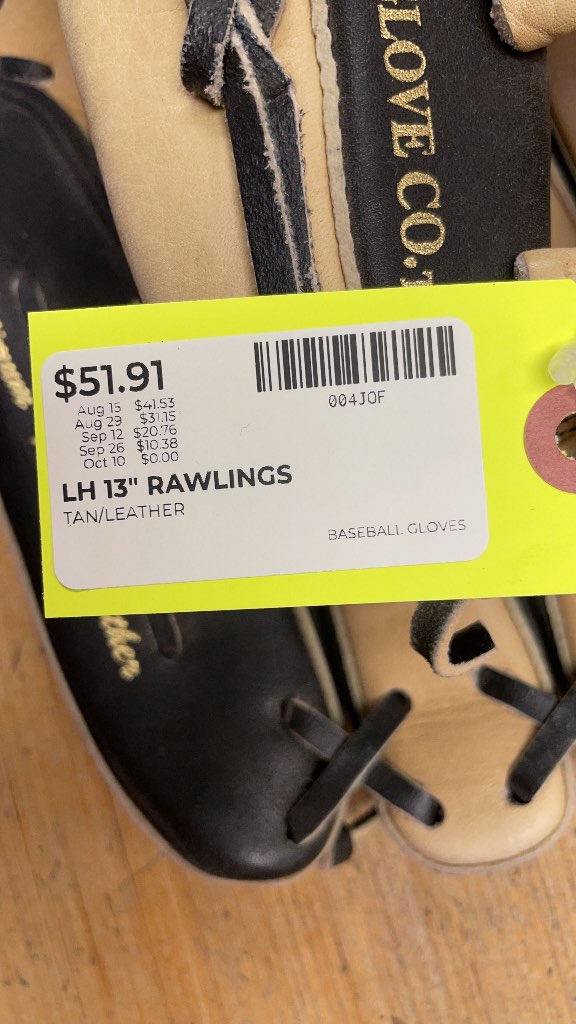 Rawlings Player Preferred 13" Baseball Glove RBG10WC