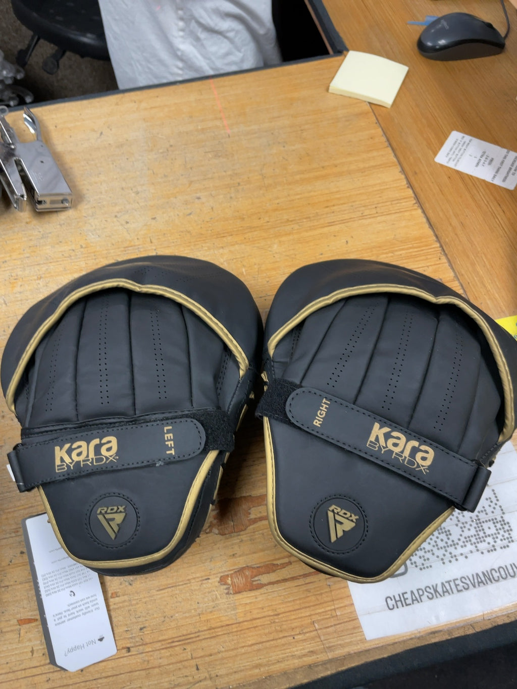 RDX Kara Boxing Pads and Helmet Set