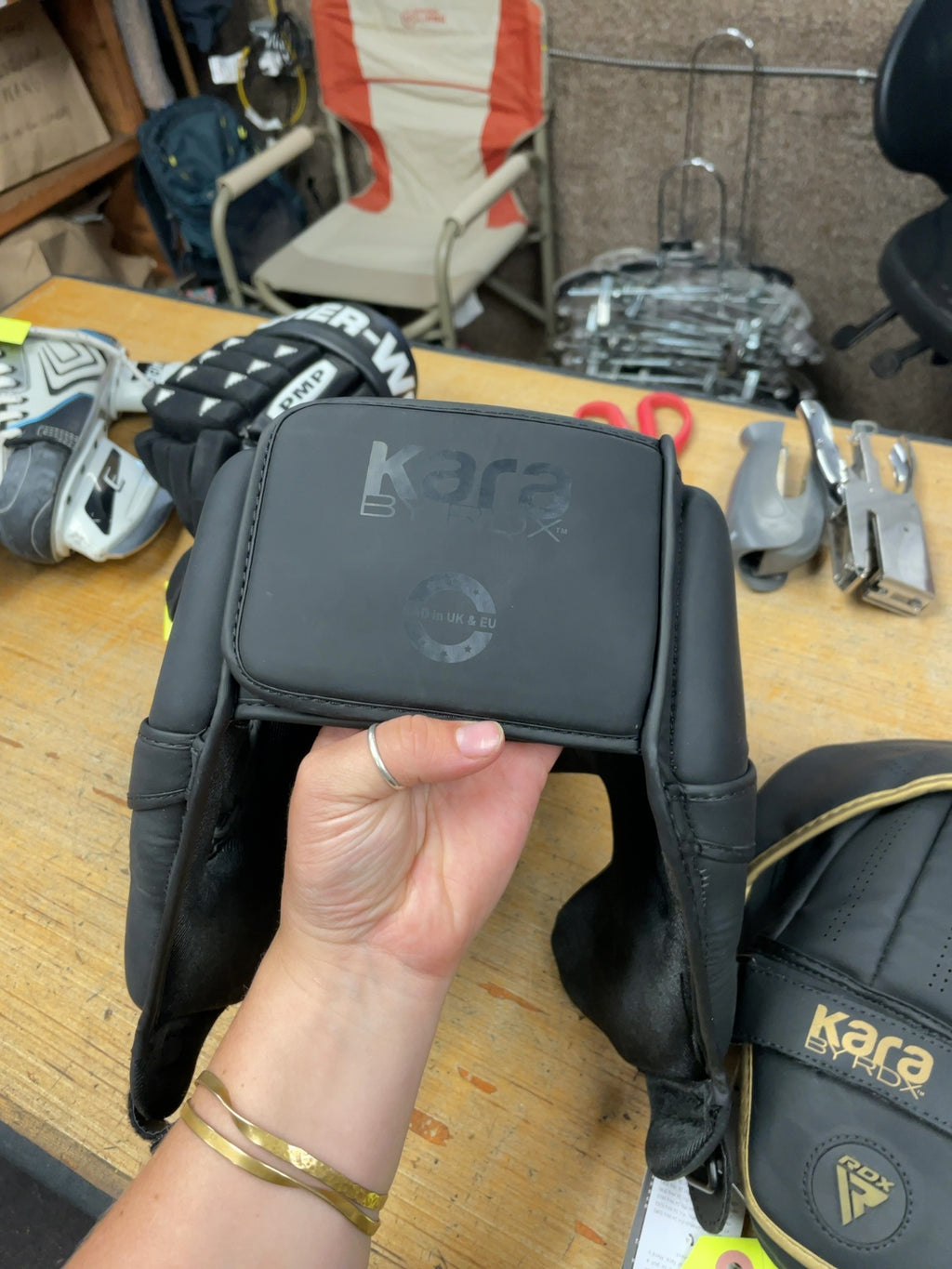 RDX Kara Boxing Pads and Helmet Set