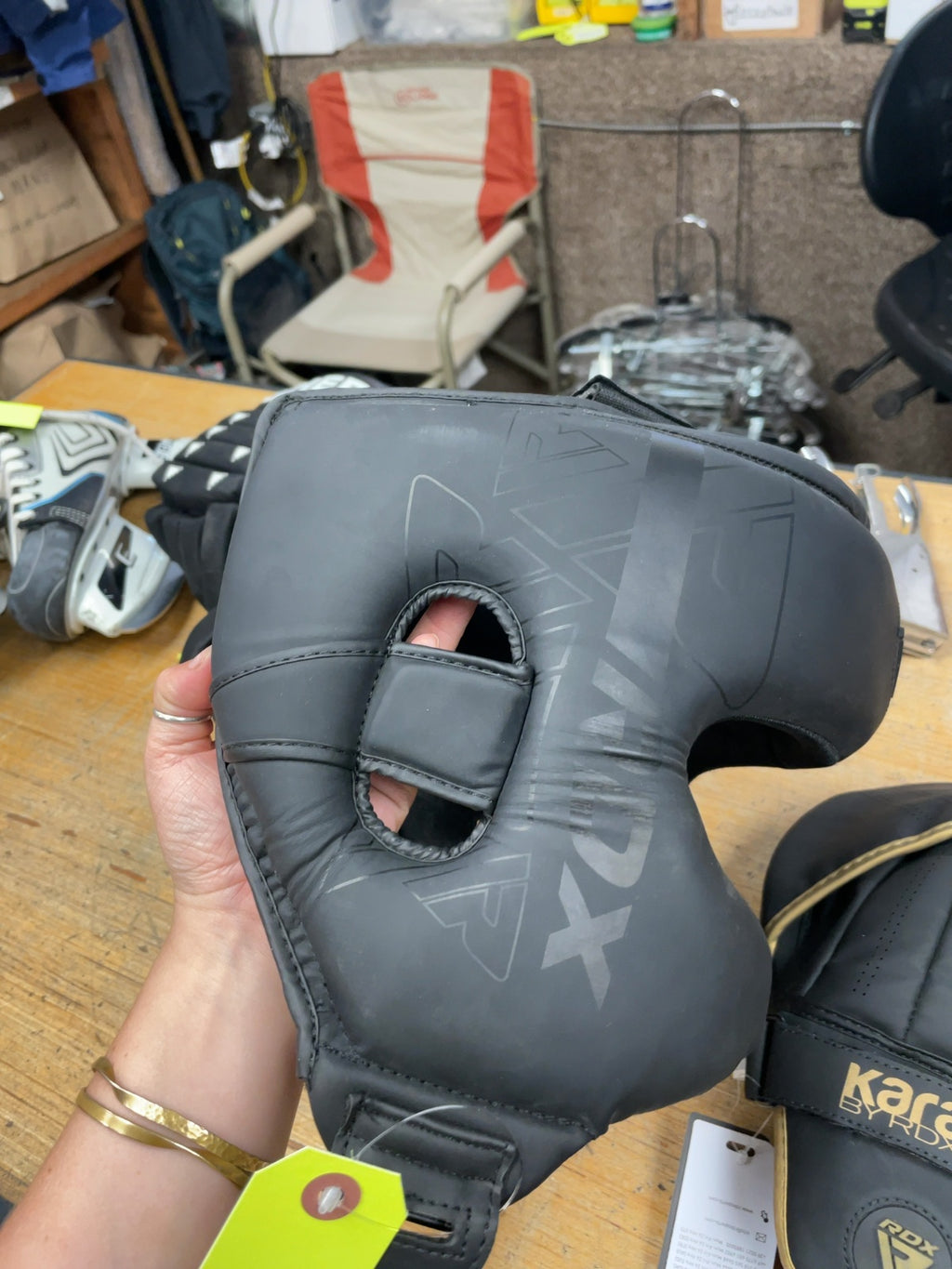 RDX Kara Boxing Pads and Helmet Set