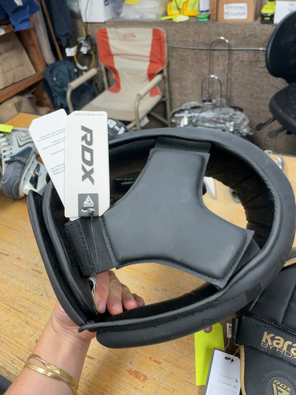 RDX Kara Boxing Pads and Helmet Set