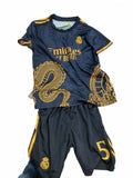 Real Madrid Bellingham Dragon Kit Size 26 Junior Soccer Jersey and Shorts