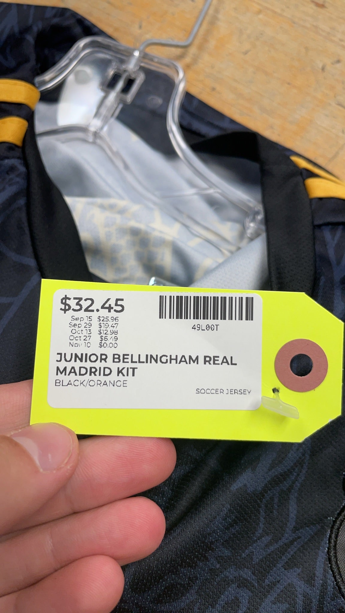 Real Madrid Bellingham Dragon Kit Size 26 Junior Soccer Jersey and Shorts