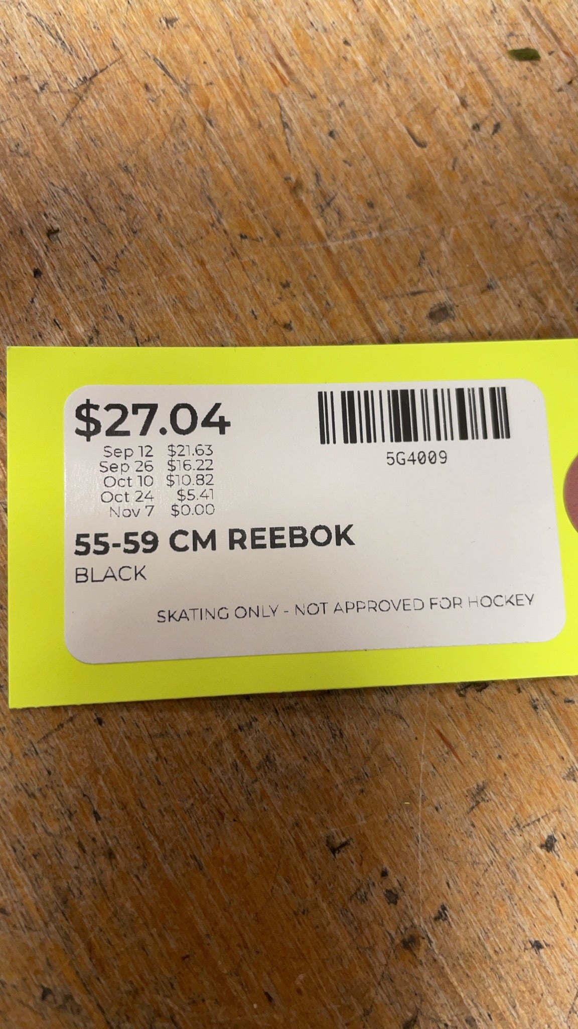 Reebok 55-59 CM Skating Helmet Black