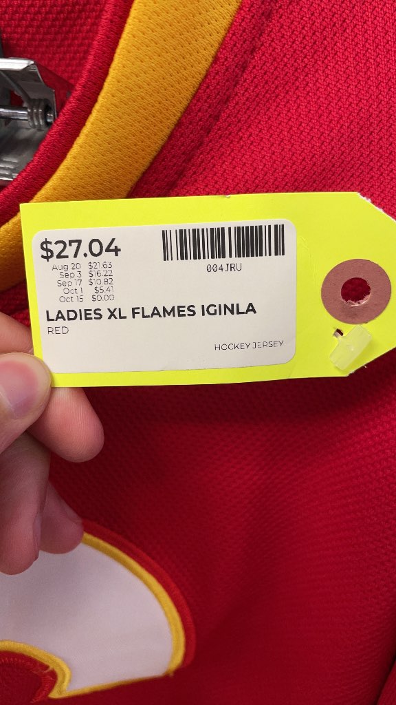 Reebok Calgary Flames Jarome Iginla Hockey Jersey - Ladies XL