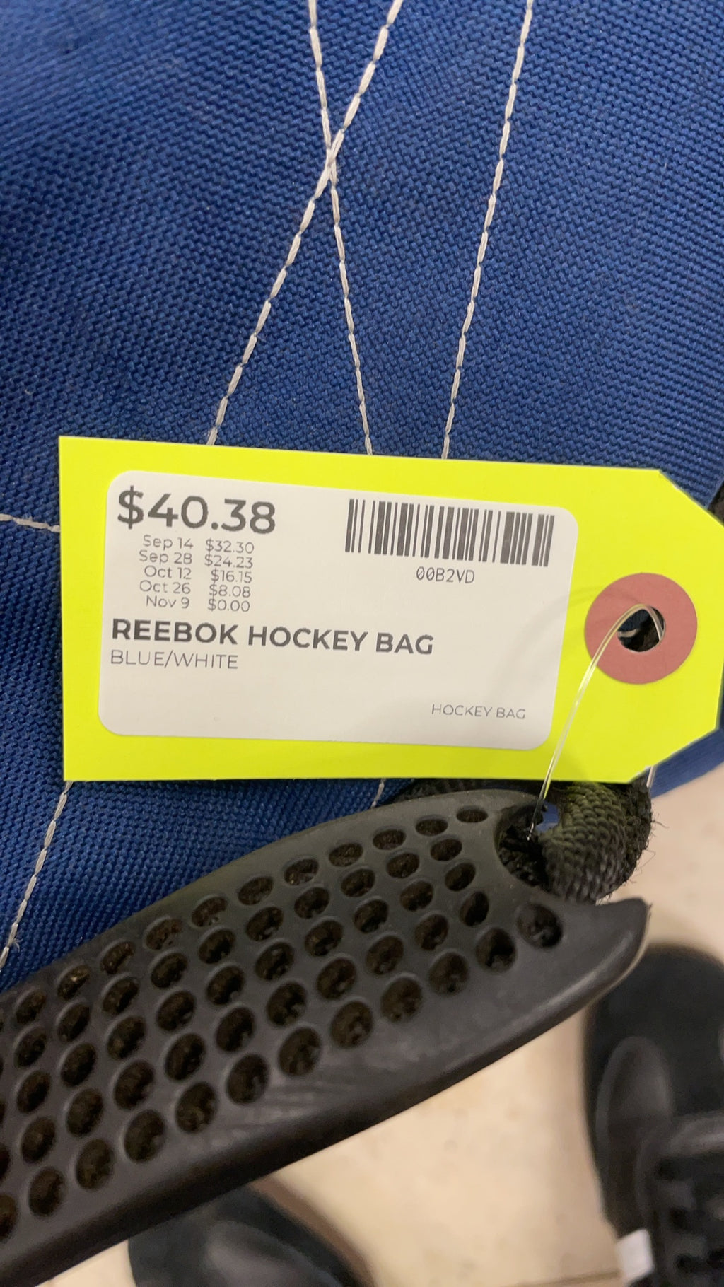 Reebok Hockey Bag Blue/White Wheeled