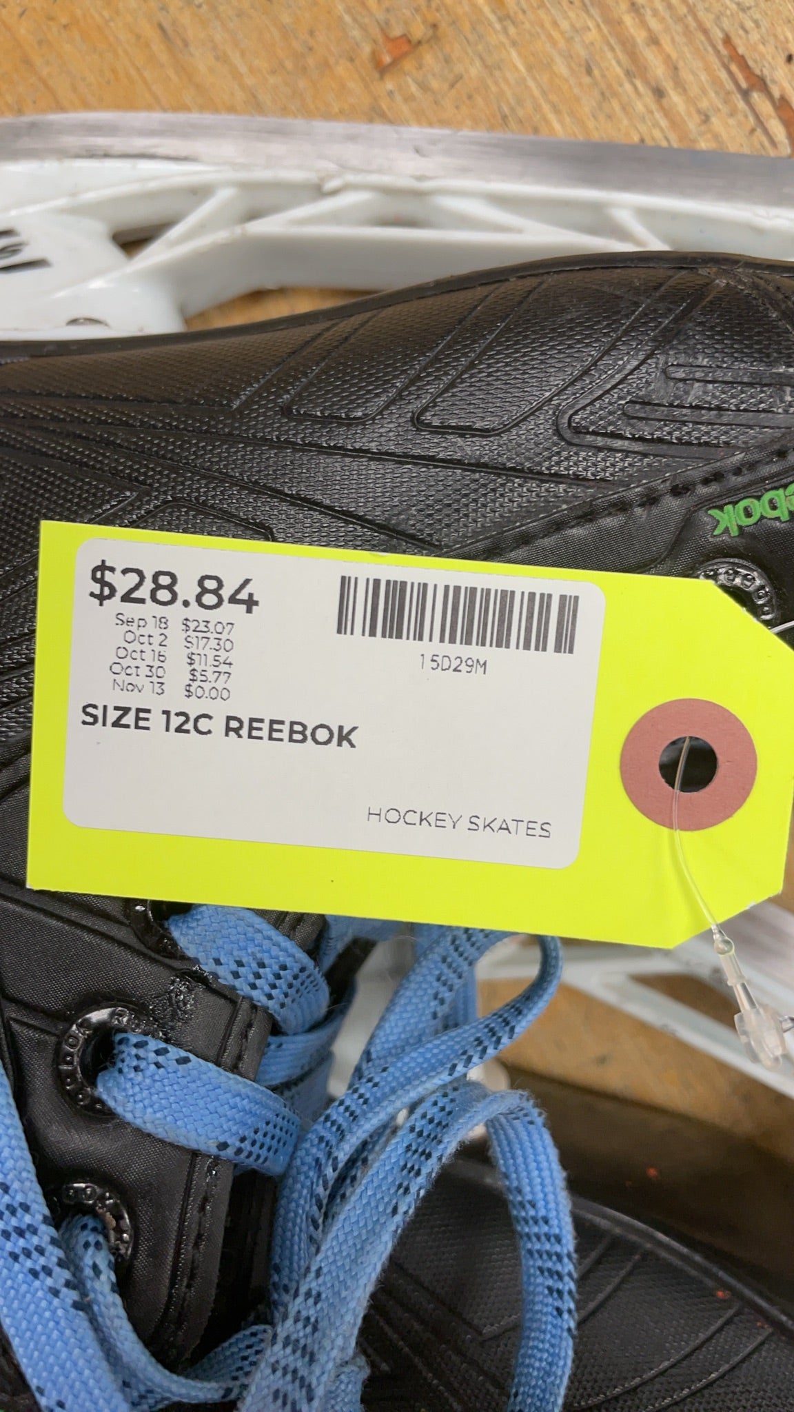 Reebok Ribcor Size 12C Hockey Skates
