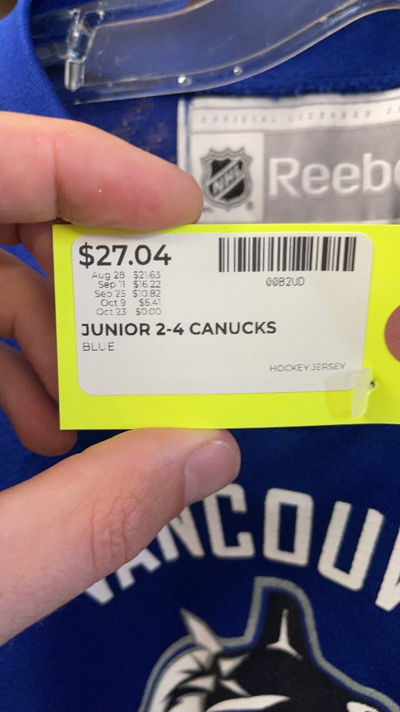 Reebok Vancouver Canucks Junior Hockey Jersey