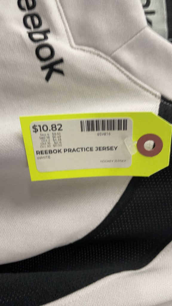 Reebok White Hockey Practice Jersey