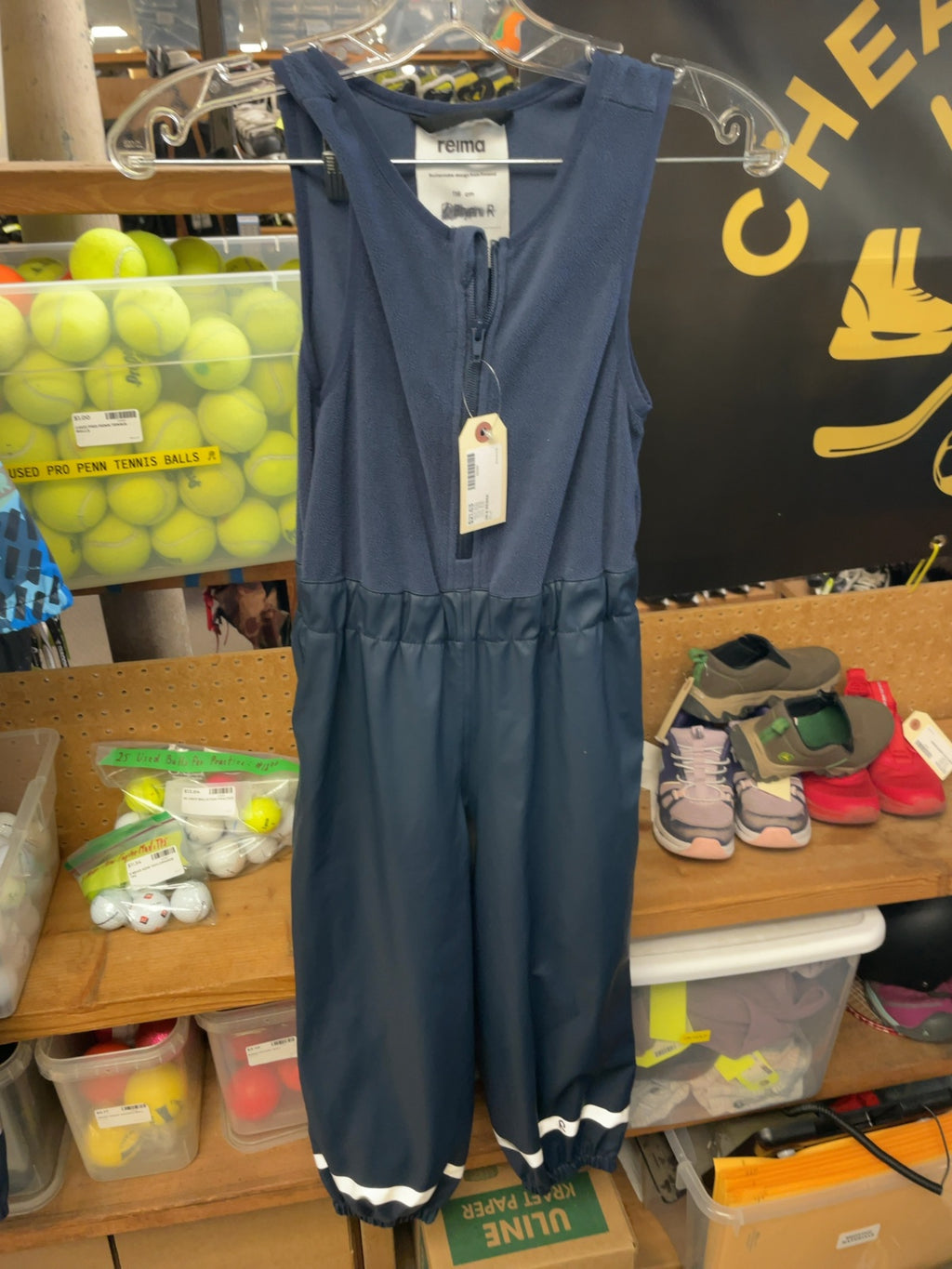 Reima Fleece-Lined Rain Bibs 116 cm Blue