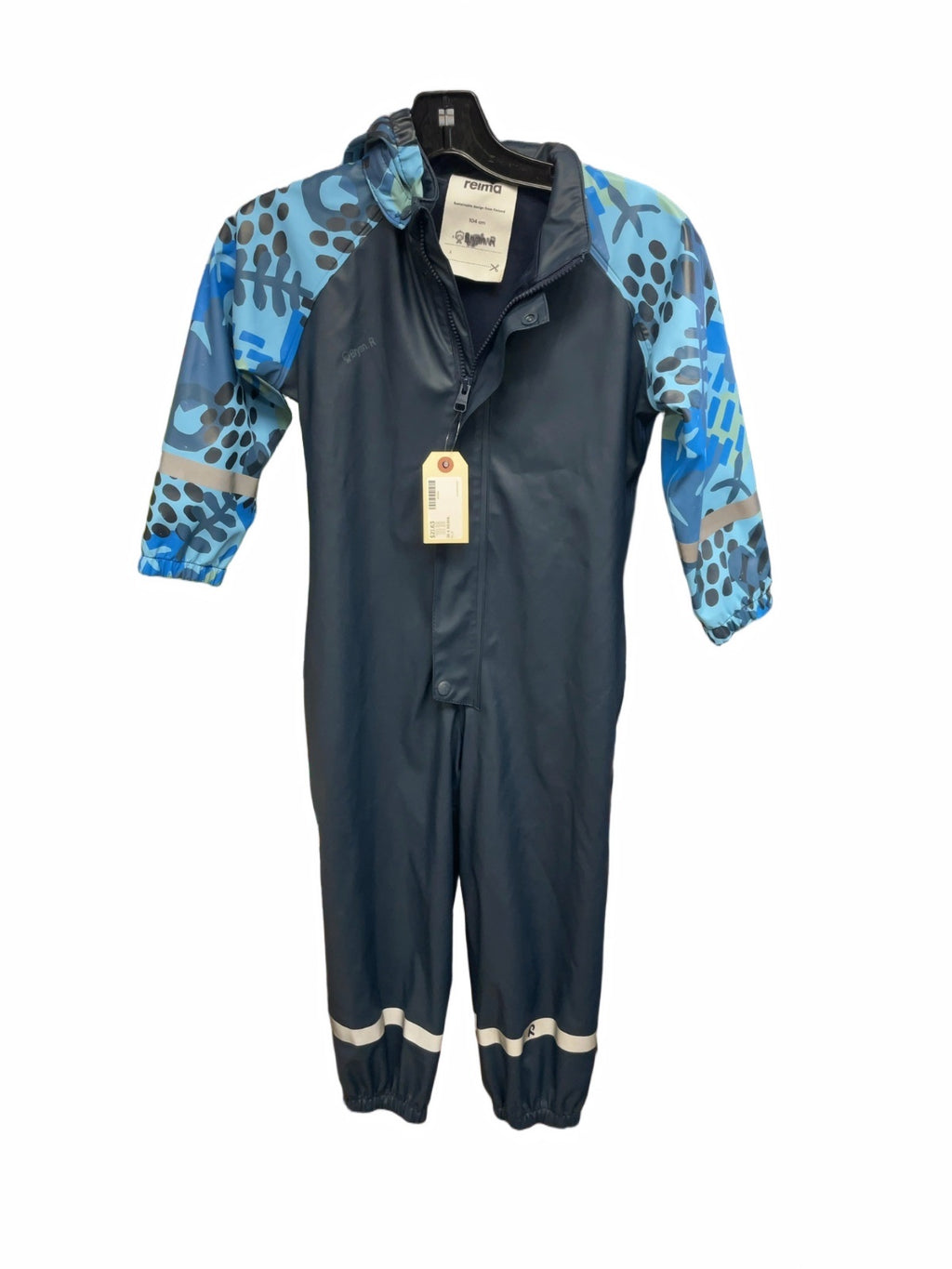 Reima Muddy Buddy Rain Suit 104 cm Blue Patterned