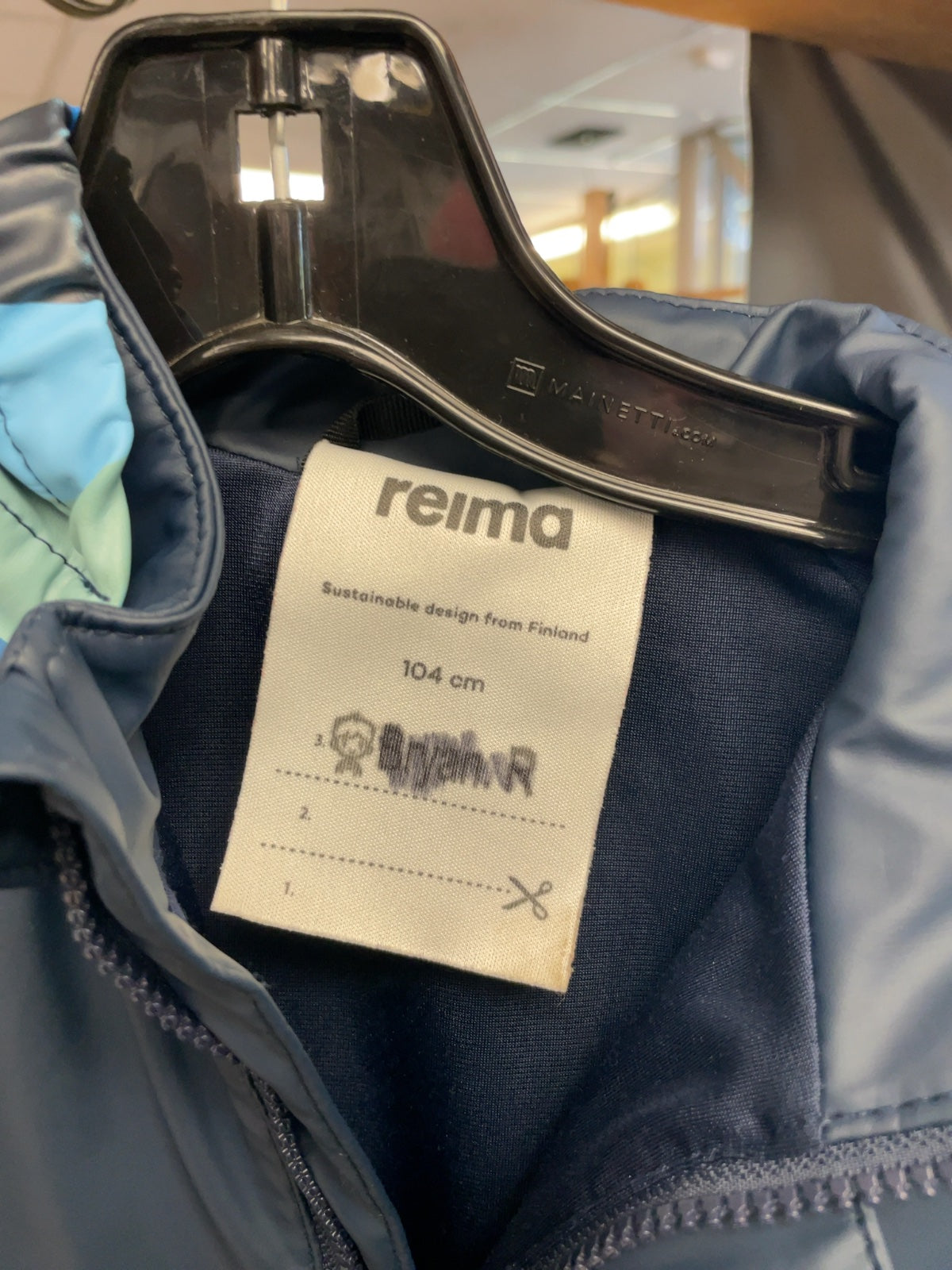 Reima Muddy Buddy Rain Suit 104 cm Blue Patterned
