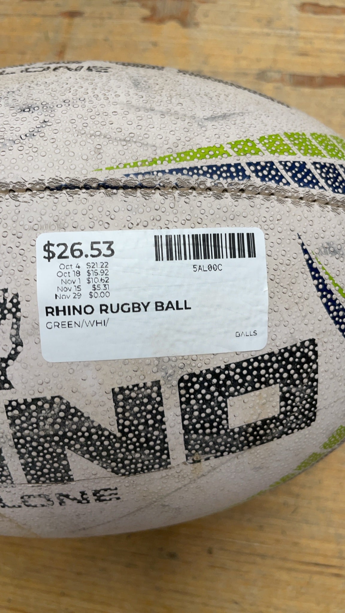 Rhino Cyclone Rugby Ball