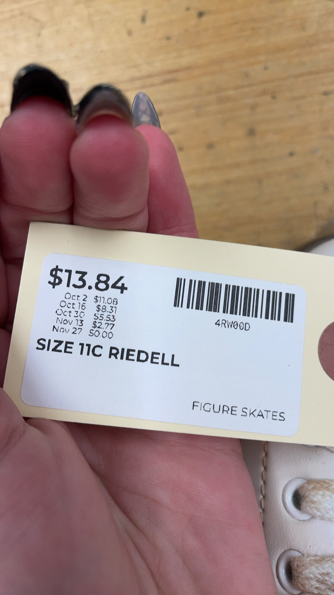 Riedell Figure Skates Size 11C White