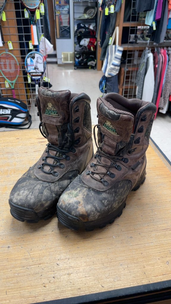 Rocky 1000 Gram Thinsulate Camo Hunting Boots - Size 10 Wide