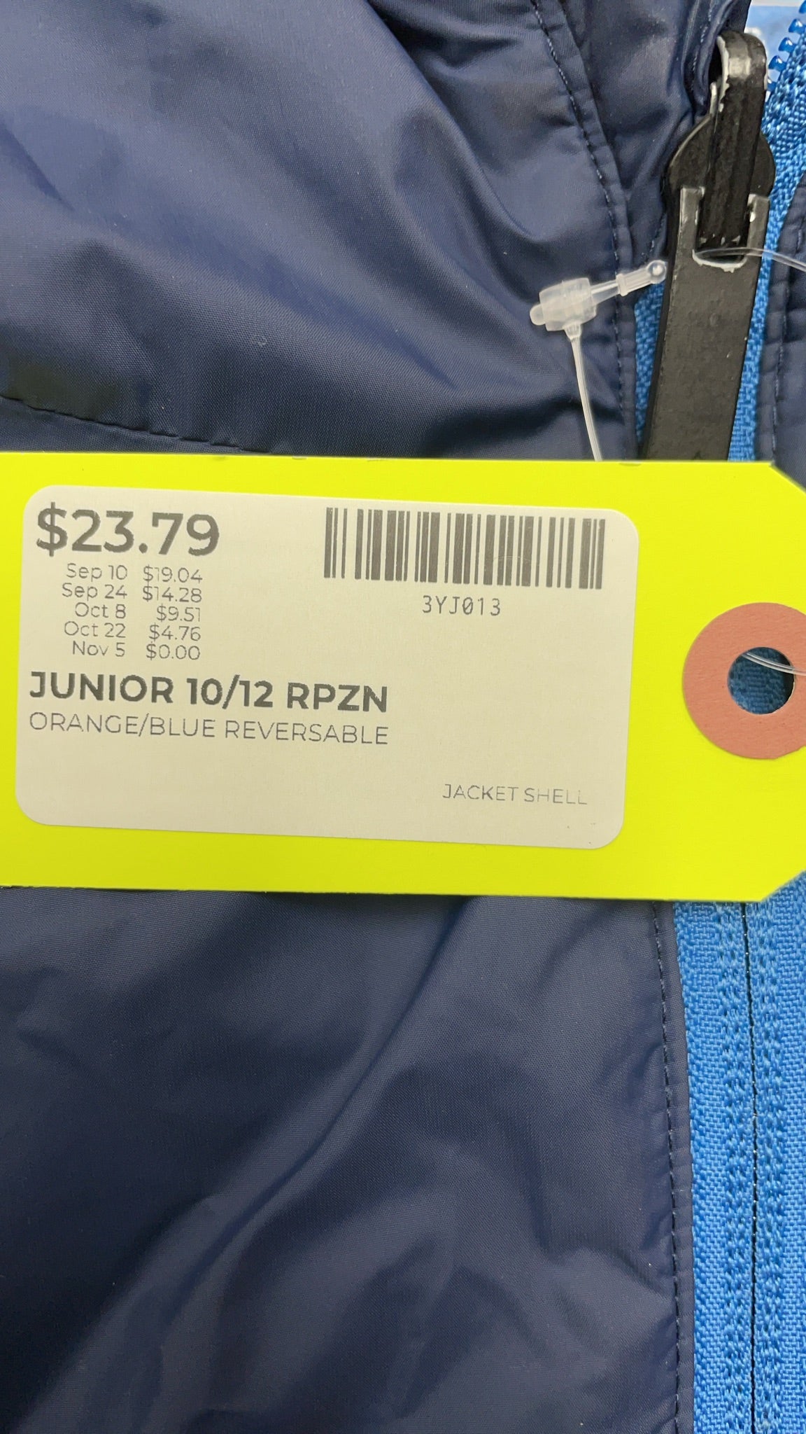 RPZN Junior 10/12 Reversible Jacket Shell