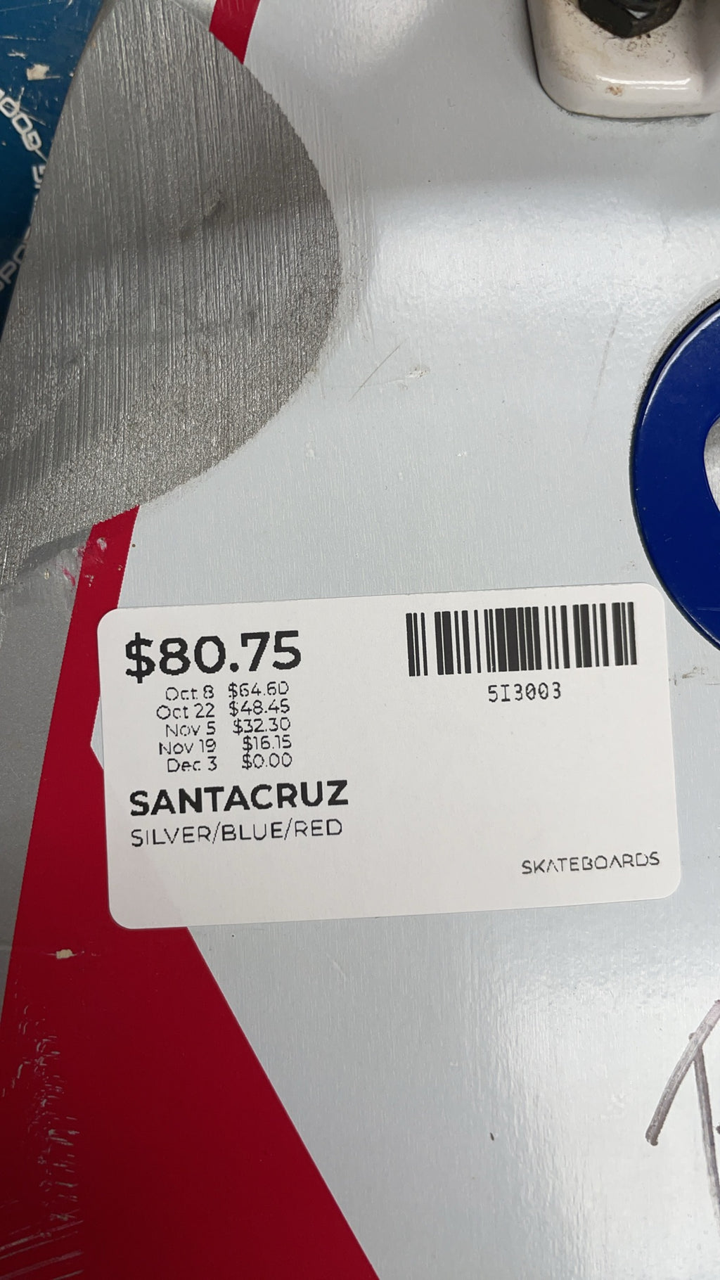Santa Cruz Pabst Blue Ribbon Pintail Longboard Skateboard