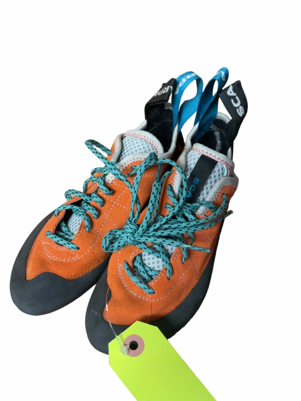 Scarpa Rock Climbing Shoes Size 4 2/3 Orange