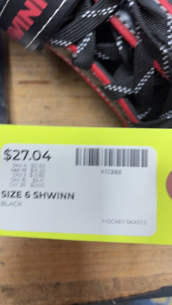 Schwinn Hockey Skates Size 6 - Black/Red
