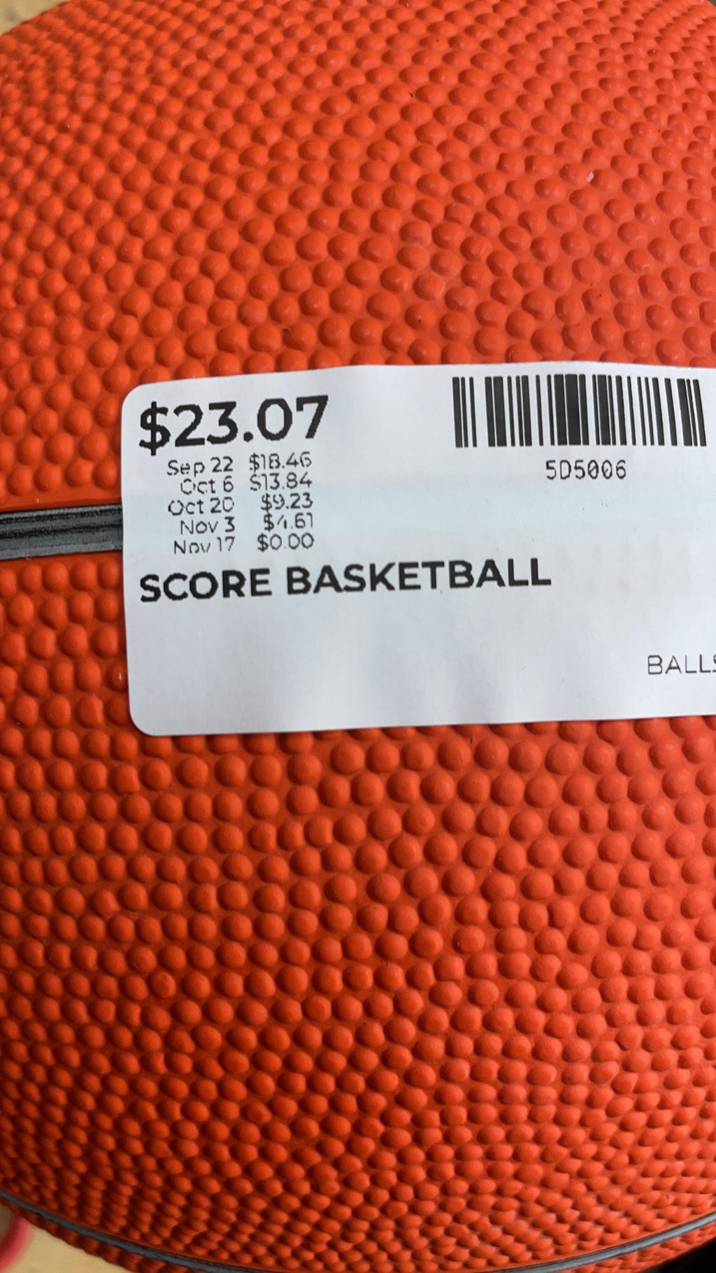 Score ECBC Basketball Camp Size 7 Basketball