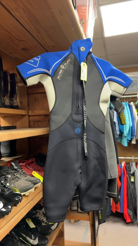 Sea-Doo Junior 8 Shorty Wetsuit - Blue/Grey/Black