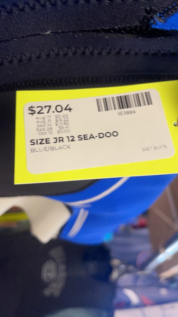 Sea-Doo Junior Wetsuit - Blue/Black - Size 12