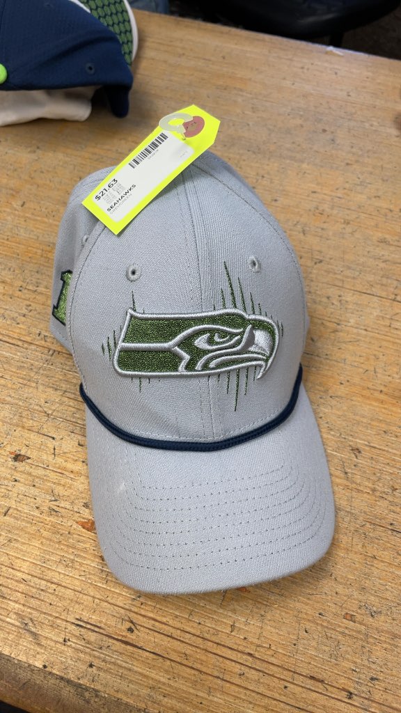 Seattle Seahawks Grey and Green Logo Hat